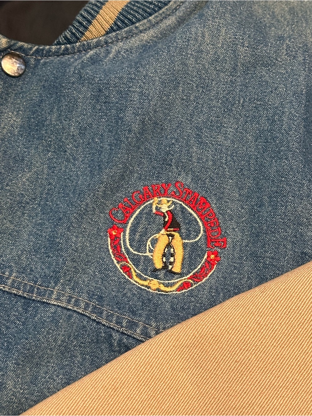 Calgary Stampede Denim Varsity Jacket - Picture 2 of 10